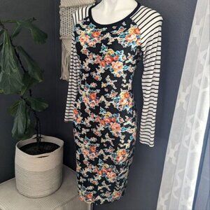 Brickyard Buffalo Floral T-shirt Dress Long Sleeve